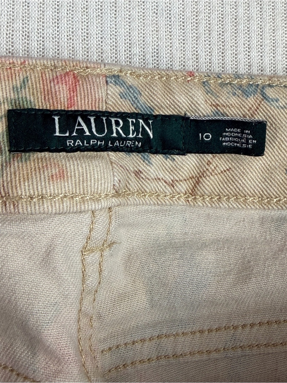 Lauren Ralph Lauren Floral Print Premier Skinny Ankle Jeans Size 10 Cottagecore - Picture 9 of 14